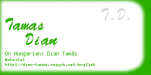 tamas dian business card